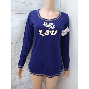 LSU Tigers Womens Shirt Sideline Apparel Sz M Purple Football NWOT